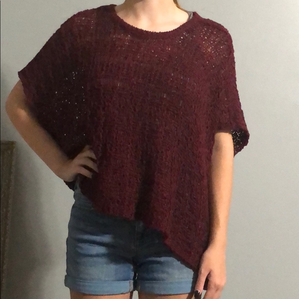 A&F short sleeved knit sweater